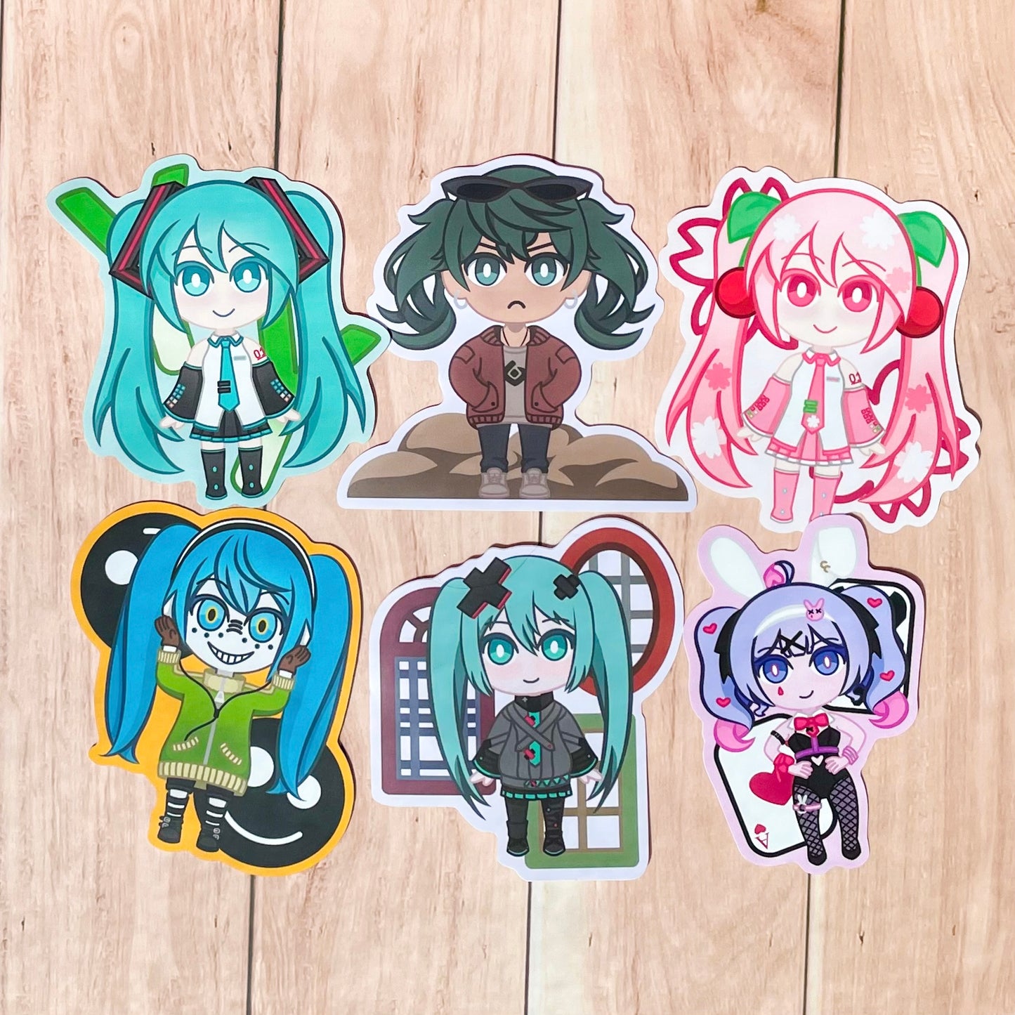 Hatsune Miku Die Cut Stickers | Weatherproof Matte Anime Sticker| Laptop Journal Sticker