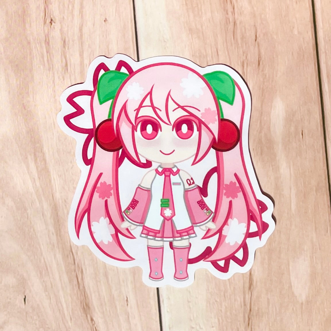 Hatsune Miku Die Cut Stickers | Weatherproof Matte Anime Sticker| Laptop Journal Sticker