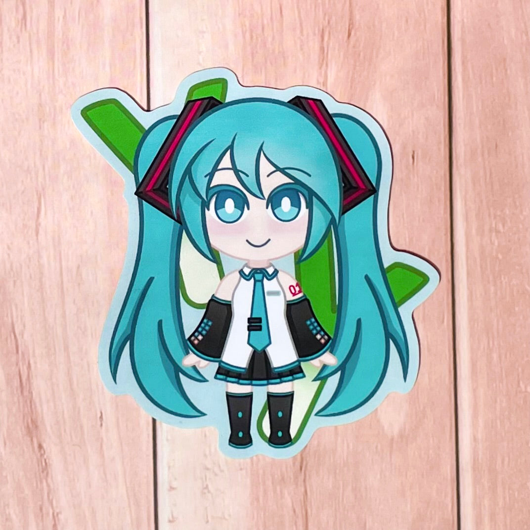 Hatsune Miku Die Cut Stickers | Weatherproof Matte Anime Sticker| Laptop Journal Sticker
