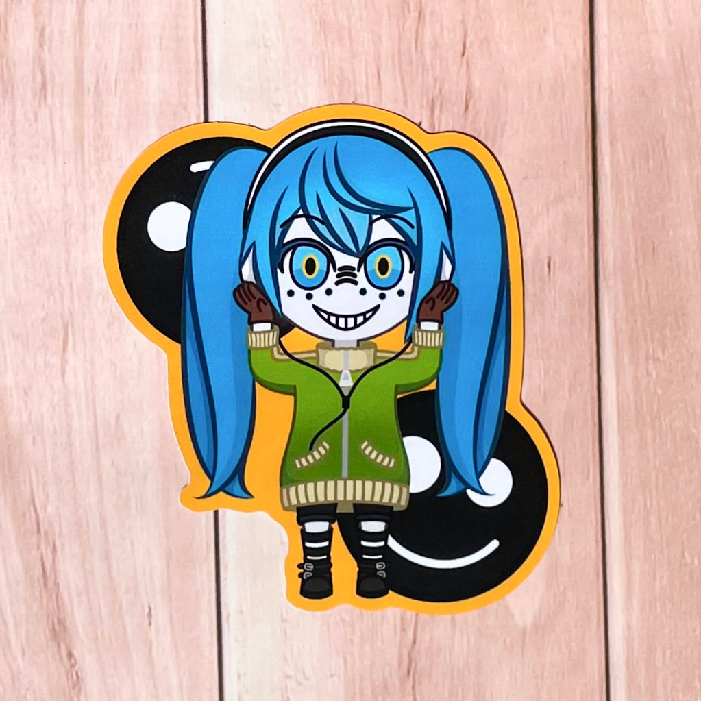 Hatsune Miku Die Cut Stickers | Weatherproof Matte Anime Sticker| Laptop Journal Sticker